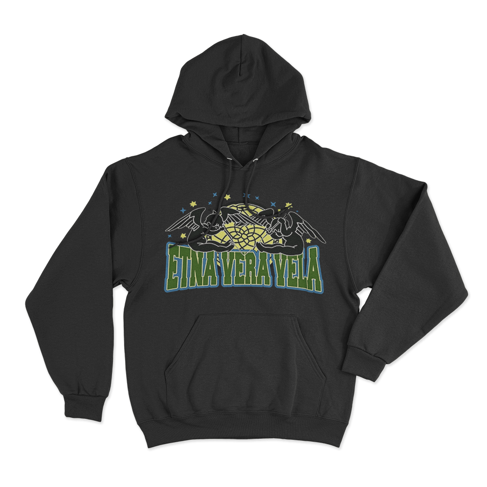 Etna Vera Vela Unisex Hoodie Black Etna Vera Vela Unisex Hoodie Black