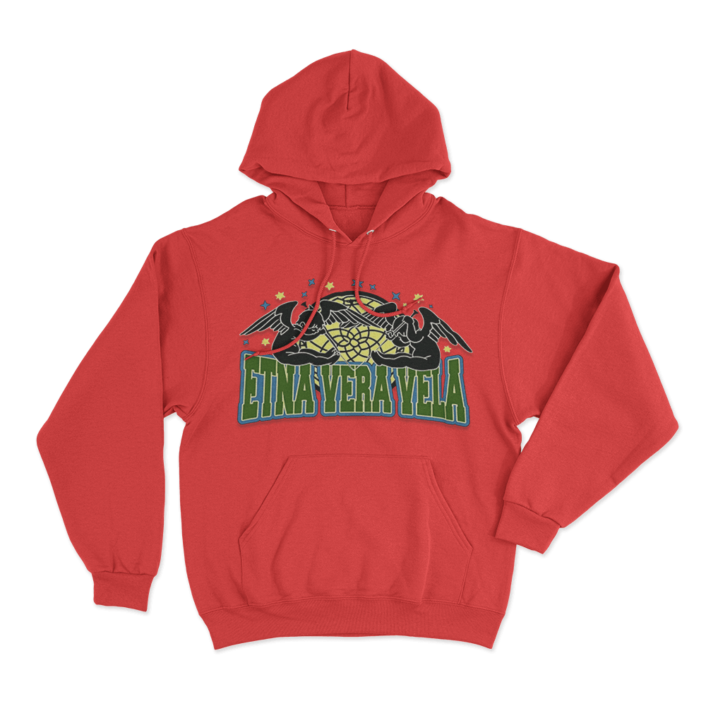 Etna Vera Vela Unisex Hoodie Red Etna Vera Vela Unisex Hoodie Red