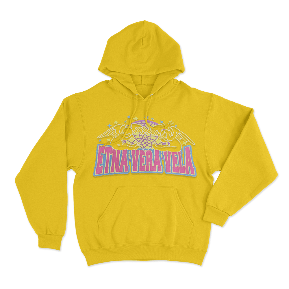 FAKEMINK Etna Vera Vela Unisex Hoodie Yellow FAKEMINK Etna Vera Vela Unisex Hoodie Yellow