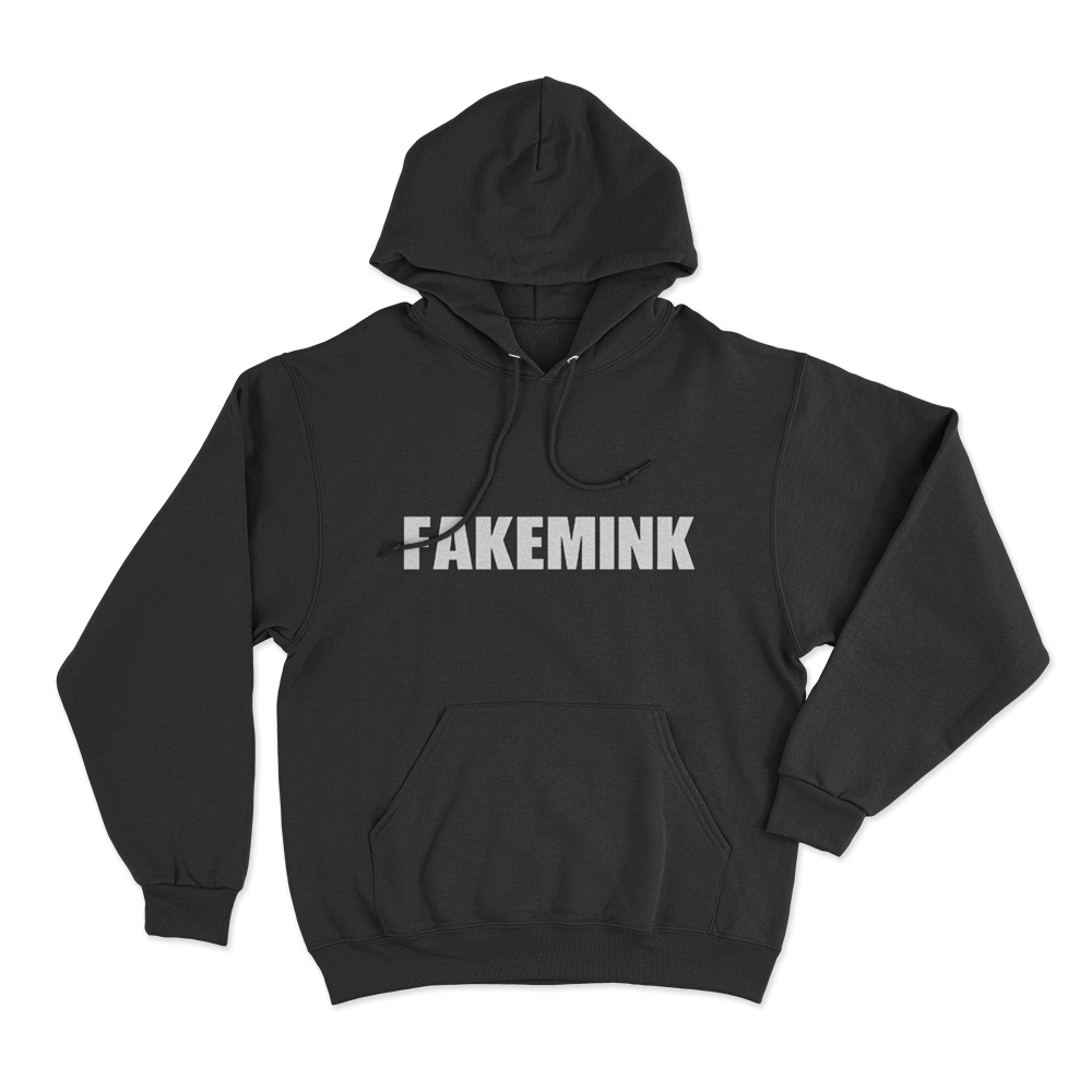 Fakemink Logo Unisex Hoodie Black Fakemink Logo Unisex Hoodie Black