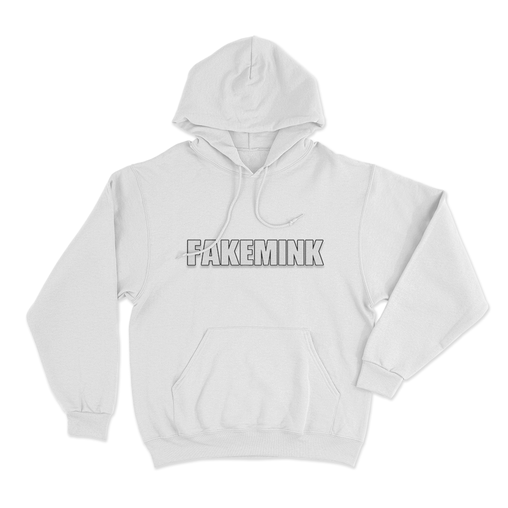 Fakemink Logo Unisex Hoodie White Fakemink Logo Unisex Hoodie White